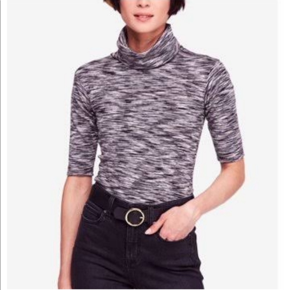 Free People Space Dye Turtleneck Pullover Top Size Large